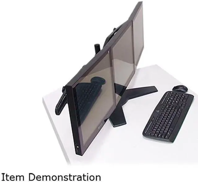 Alt view image 3 of 4 - Amer Mounts Stand Based Triple Monitor Mount For Three 15"-24" Lcd/Led Flat Panel Screens
