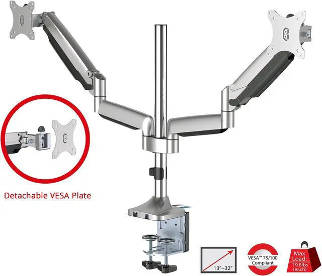 Alt view image 2 of 5 - SIIG Desk Mount for Monitor - Gray