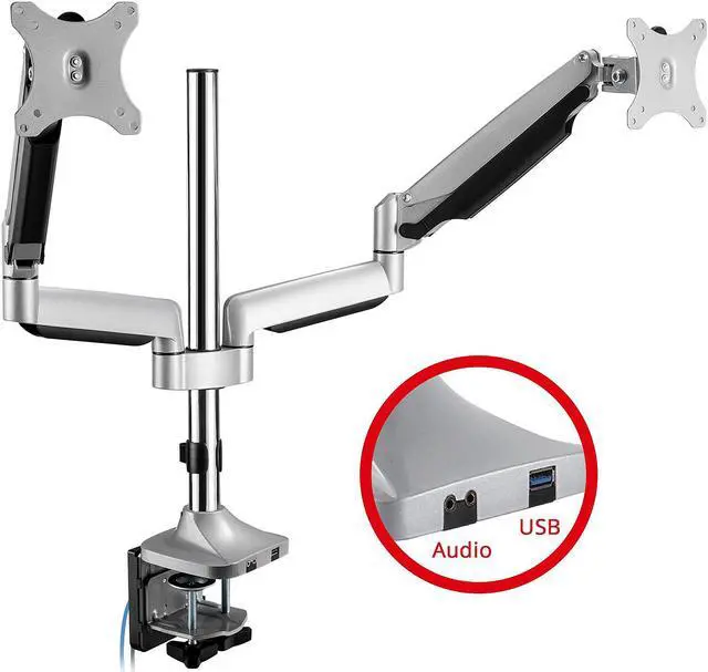 Alt view image 3 of 5 - SIIG Desk Mount for Monitor - Gray