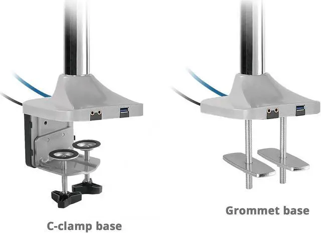 Alt view image 4 of 5 - SIIG Desk Mount for Monitor - Gray