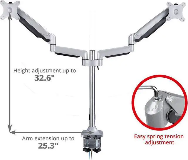 Alt view image 5 of 5 - SIIG Desk Mount for Monitor - Gray