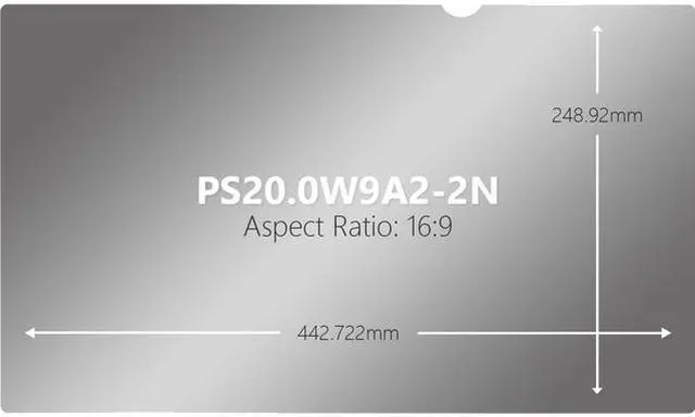 Alt view image 6 of 6 - V7 Ps20.0W9a2-2N Privacy Screen Filter