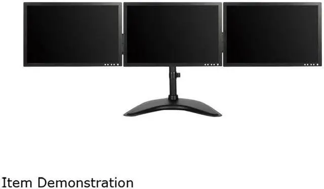 Alt view image 9 of 11 - V7 MOUNTS AND STANDS DS1FST-1N TRIPLE SWIVEL DESK STAND MOUNT