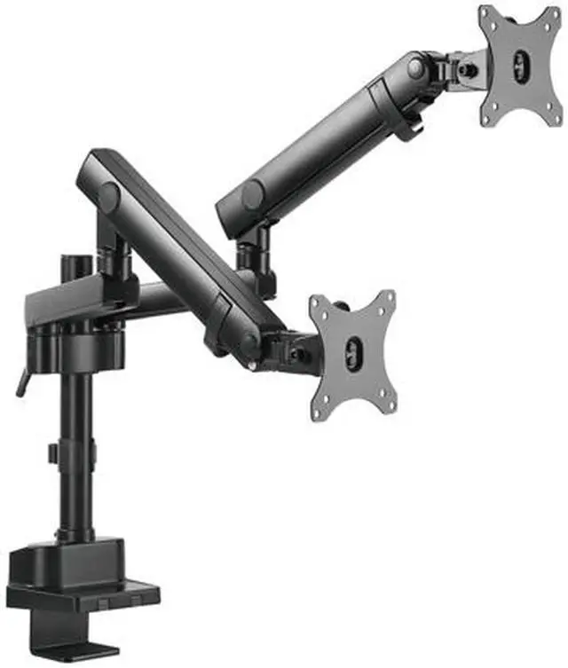 Alt view image 3 of 6 - V7 DMPRO2DTA-3N Dual Monitor Mount Professional Touch Adjust