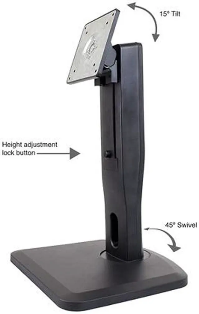 Alt view image 2 of 3 - Nixeus VESA Height Adjustable LCD Monitor Stand with 100mm x 100mm and 75mm x 75mm Mounting Options