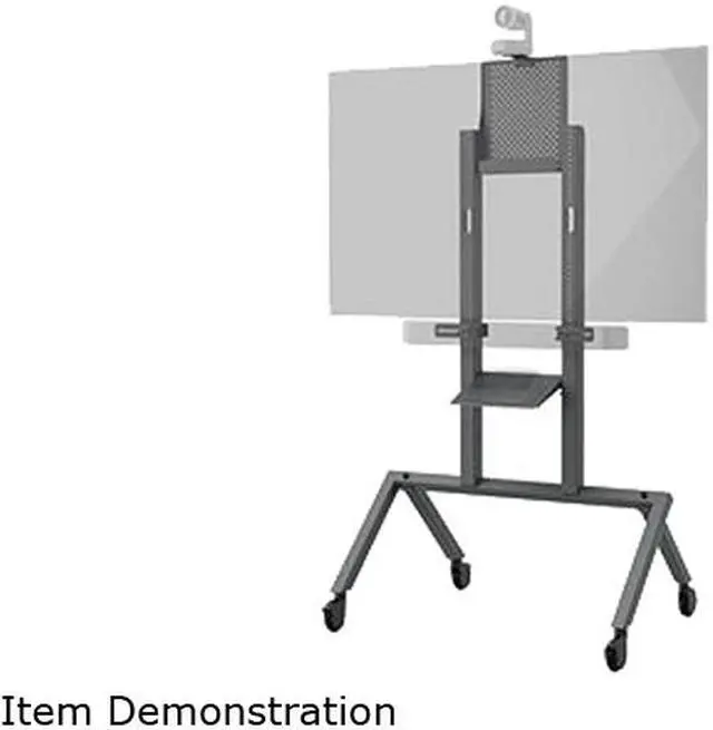Alt view image 2 of 7 - Heckler AV Cart Prime - Cart for LCD display / video conferencing system - heavy duty steel - black gray - screen size: 50"-75" - mounting interface: 400 mm