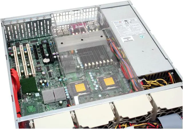 Alt view image 7 of 12 - SUPERMICRO 6025B-TB 2U Rackmount Barebone Server Dual LGA 771 Intel 5000P DDRII 667/533