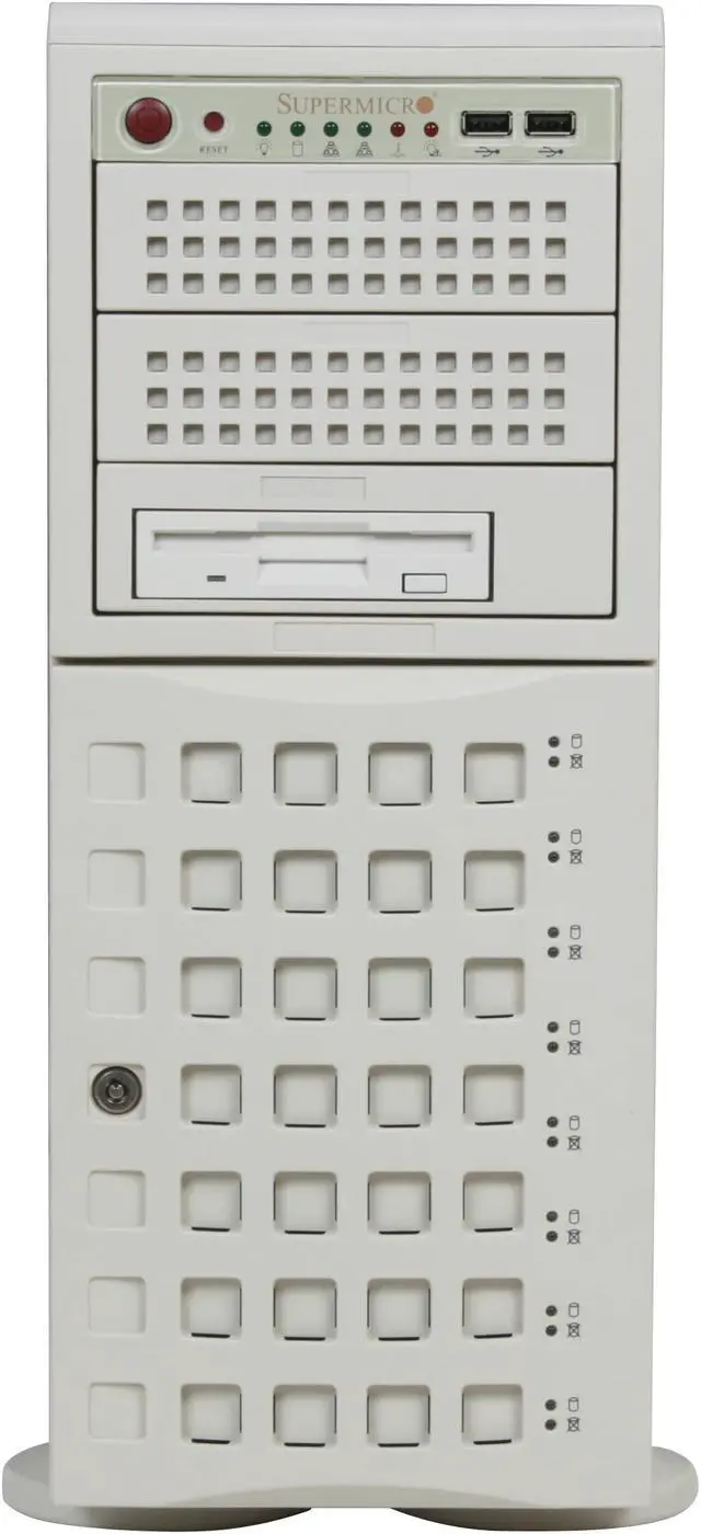 Alt view image 2 of 10 - SUPERMICRO SYS-7045W-NTR+ 4U Rackmountable / Tower Barebone Server Dual LGA 771 Intel 5400 DDRII 800/667/533
