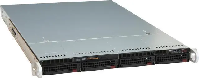 Alt view image 3 of 12 - SUPERMICRO SYS-6015W-NTB 1U Rackmount Barebone Server (Black) Dual LGA 771 Intel 5400 DDRII 800/667/533