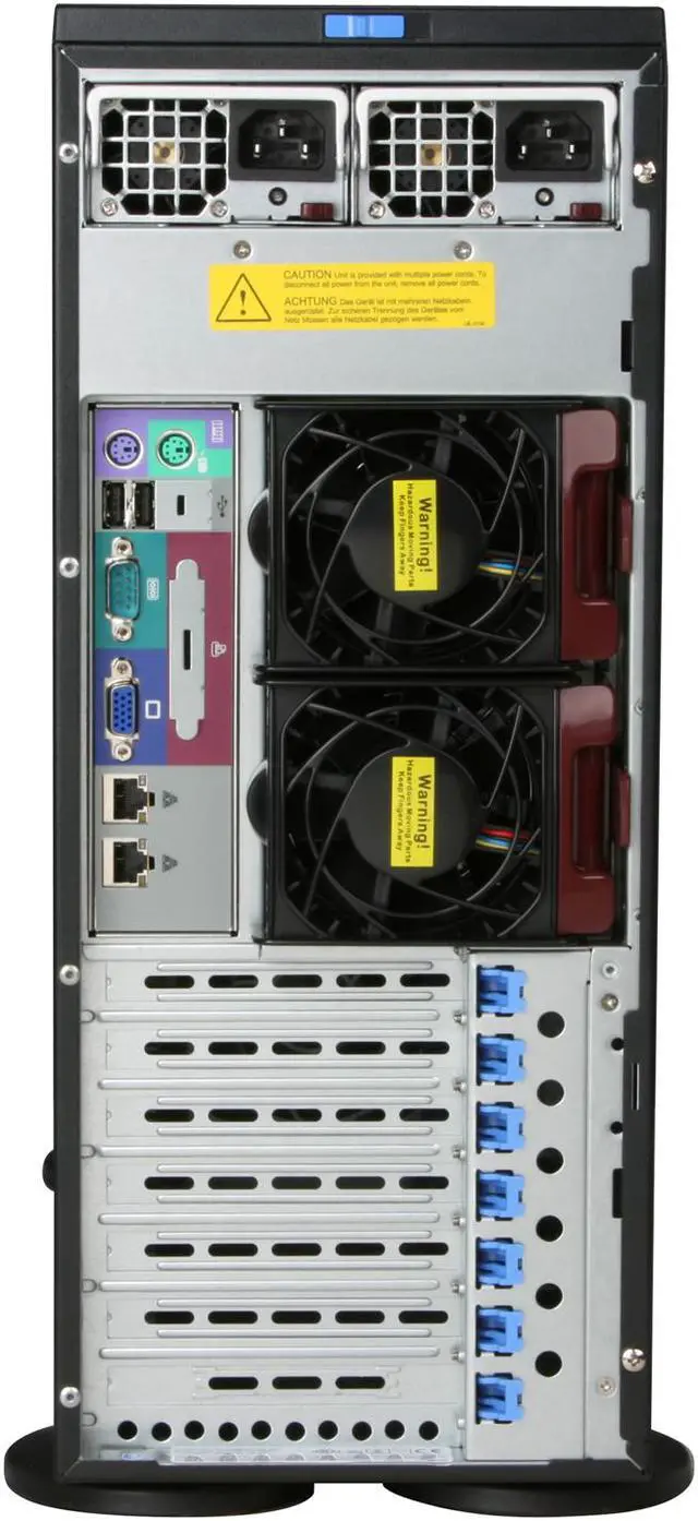 Alt view image 4 of 8 - SUPERMICRO SYS-7045W-NTR+B 4U Rackmountable / Tower Server Barebone Dual LGA 771 Intel 5400 DDRII 800/667/533