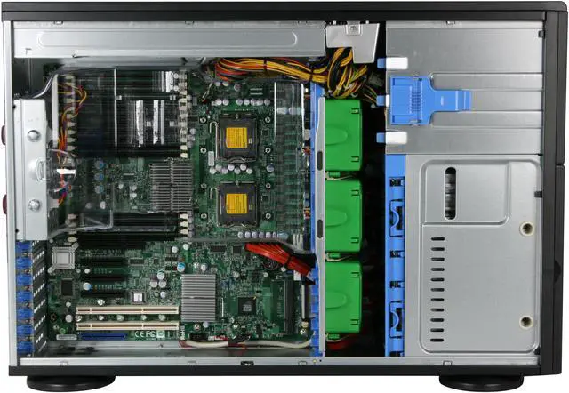 Alt view image 6 of 8 - SUPERMICRO SYS-7045W-NTR+B 4U Rackmountable / Tower Server Barebone Dual LGA 771 Intel 5400 DDRII 800/667/533