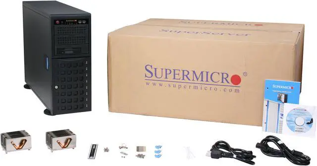 Alt view image 8 of 8 - SUPERMICRO SYS-7045W-NTR+B 4U Rackmountable / Tower Server Barebone Dual LGA 771 Intel 5400 DDRII 800/667/533