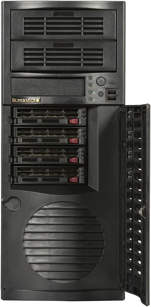 Alt view image 2 of 9 - SUPERMICRO Super WorkStation SYS-5036T-TB Intel Core i7 / Xeon Mid-Tower Server Barebone, Win 7 Supported (BIOS Ver. R1.1a)