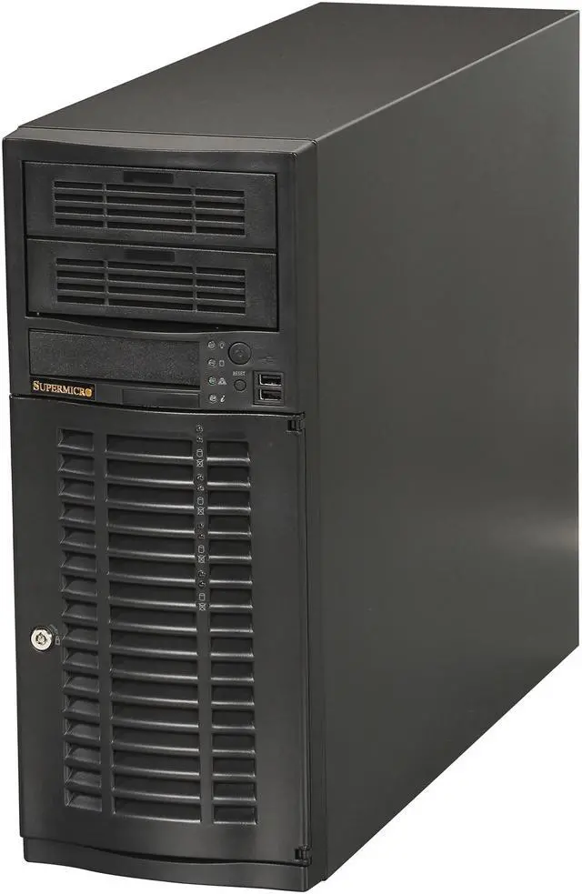 Alt view image 3 of 9 - SUPERMICRO Super WorkStation SYS-5036T-TB Intel Core i7 / Xeon Mid-Tower Server Barebone, Win 7 Supported (BIOS Ver. R1.1a)