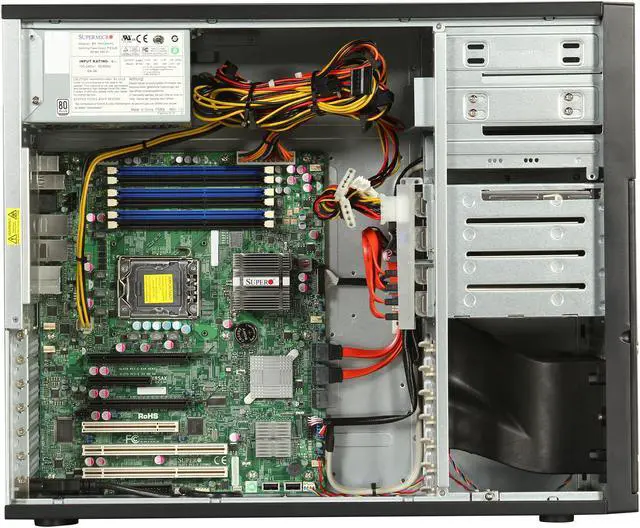 Alt view image 7 of 9 - SUPERMICRO Super WorkStation SYS-5036T-TB Intel Core i7 / Xeon Mid-Tower Server Barebone, Win 7 Supported (BIOS Ver. R1.1a)