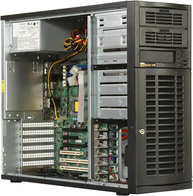 Alt view image 8 of 9 - SUPERMICRO Super WorkStation SYS-5036T-TB Intel Core i7 / Xeon Mid-Tower Server Barebone, Win 7 Supported (BIOS Ver. R1.1a)