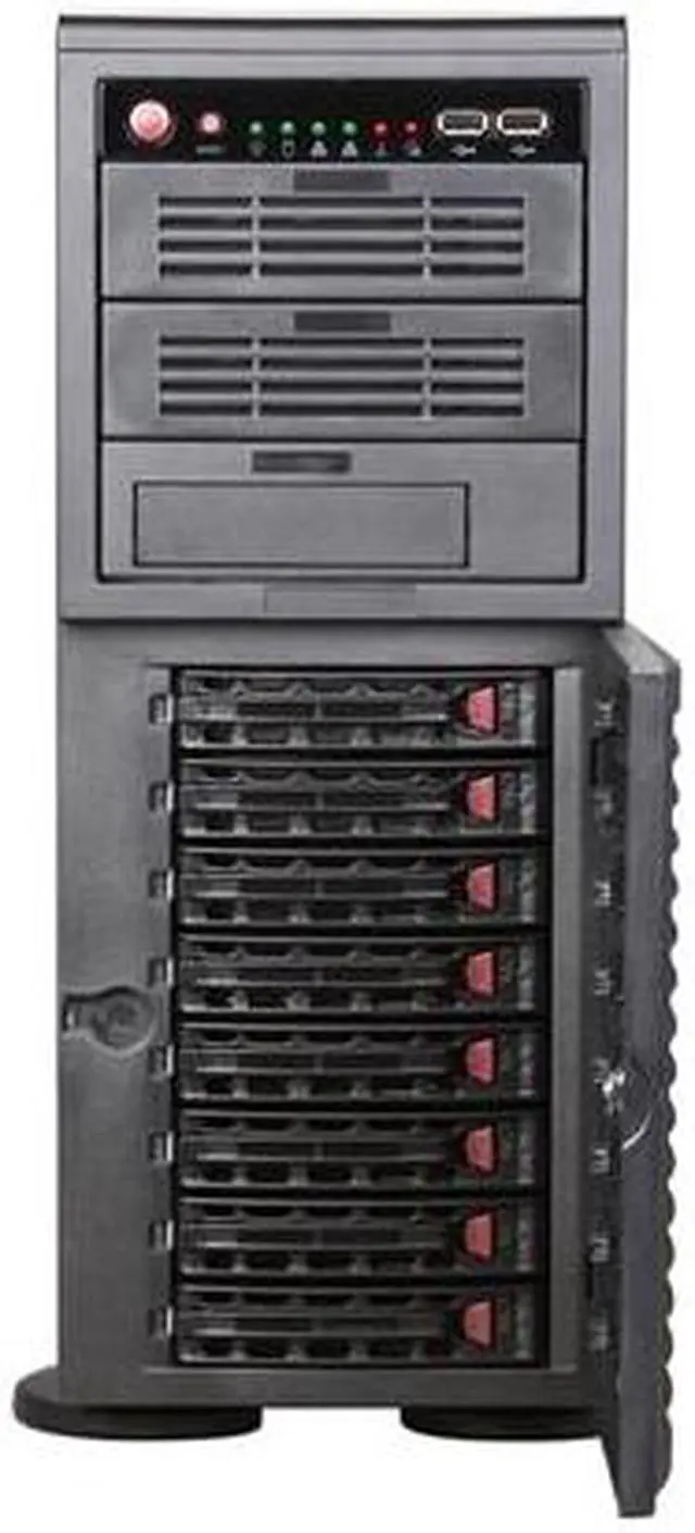 Alt view image 2 of 9 - SUPERMICRO SYS-5046A-XB 4U Rackmountable / Tower Server Barebone Intel X58 LGA 1366 Intel Core i7 / i7 Extreme Edition, and Intel Xeon 5600/5500/3600/3500 series