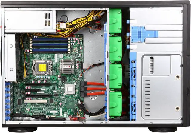 Alt view image 6 of 9 - SUPERMICRO SYS-5046A-XB 4U Rackmountable / Tower Server Barebone Intel X58 LGA 1366 Intel Core i7 / i7 Extreme Edition, and Intel Xeon 5600/5500/3600/3500 series