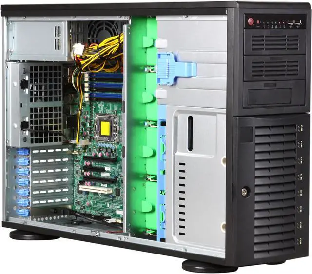 Alt view image 7 of 9 - SUPERMICRO SYS-5046A-XB 4U Rackmountable / Tower Server Barebone Intel X58 LGA 1366 Intel Core i7 / i7 Extreme Edition, and Intel Xeon 5600/5500/3600/3500 series