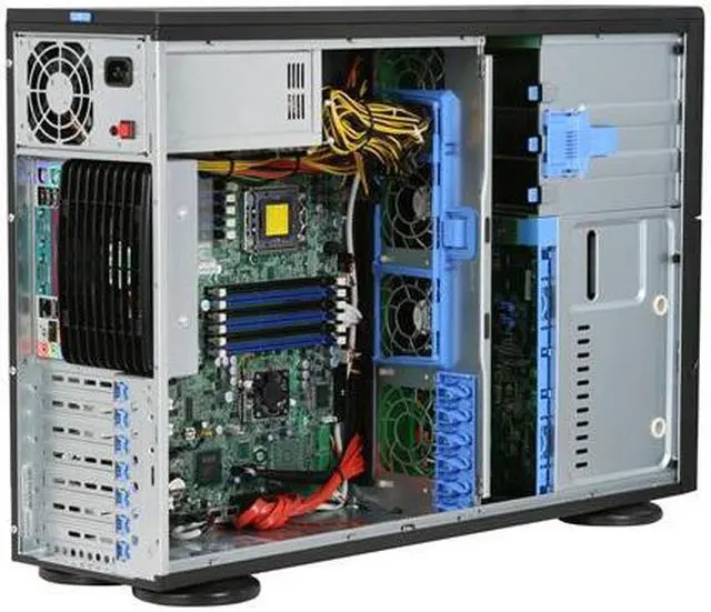 Alt view image 7 of 13 - SUPERMICRO SYS-7046A-T Workstation/Server Nehalem-ready Barebone, Dual LGA1366 Intel Xeon 5600/5500 Series (4U Rackmountable)