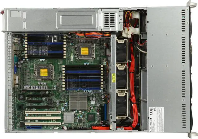 Alt view image 6 of 7 - SUPERMICRO SYS-6026T-NTR+ 2U Rackmount Server Barebone Intel 5520 Dual LGA 1366 Dual Intel Xeon 5600/5500 Series