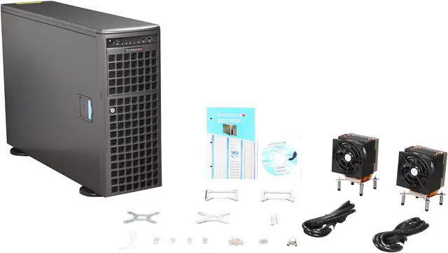 Alt view image 8 of 9 - SUPERMICRO SYS-7046GT-TRF 4U Rackmountable / Tower Server Barebone Dual LGA 1366 Intel 5520 DDR3 1333/1066/800