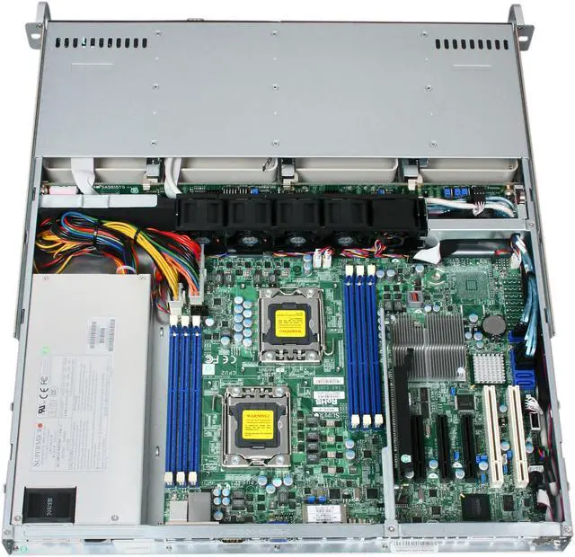 Alt view image 6 of 7 - SUPERMICRO SYS-6016T-MTLF 1U Rackmount Server Barebone Intel 5500 Dual LGA 1366 Dual Intel Xeon 5600/5500 Series