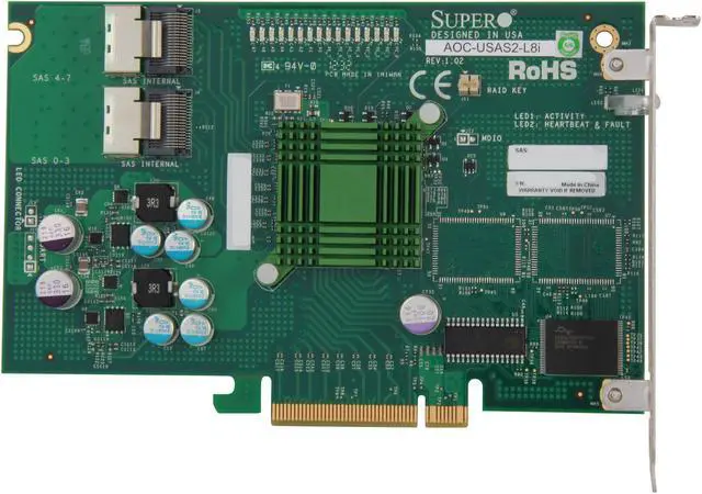 Alt view image 3 of 5 - SUPERMICRO AOC-USAS2-L8i PCI Express SATA / SAS Eight-Port Internal RAID Adapter