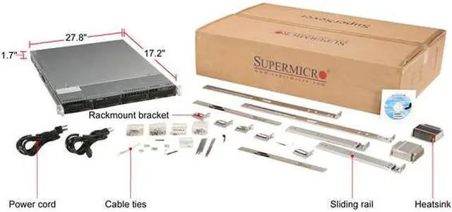 Alt view image 7 of 7 - SUPERMICRO SYS-6016T-NTRF4+ 1U Rackmount Server Barebone Dual LGA 1366 Intel 5520 DDR3 1333/1066/800