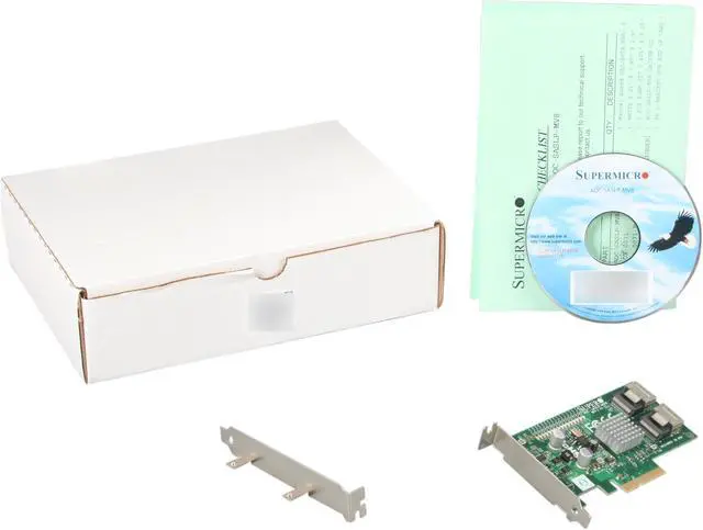 Alt view image 5 of 5 - SUPERMICRO AOC-SASLP-MV8 PCI-Express x4 Low Profile SAS RAID Controller