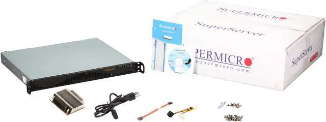 Alt view image 7 of 7 - SUPERMICRO SYS-5017C-MF 1U Rackmount Server Barebone LGA 1155 Intel C202 DDR3 1333/1066/800