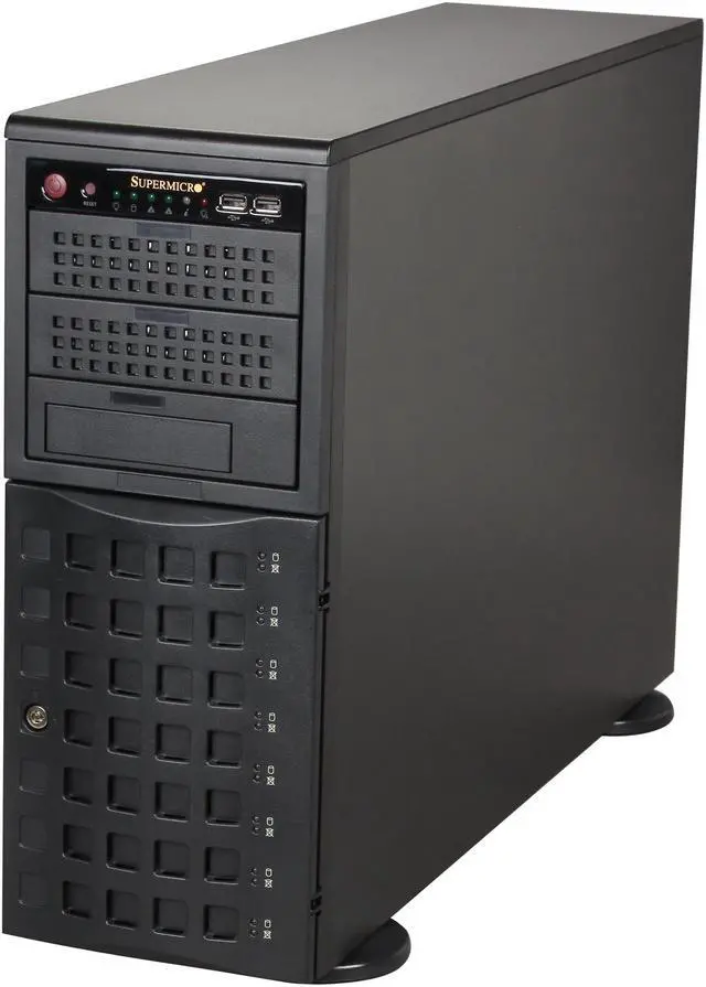Alt view image 3 of 10 - SUPERMICRO SYS-7046T-NTR+ 4U Rackmountable / Tower Server Barebone Dual LGA 1366 Intel 5520 DDR3 1333/1066/800