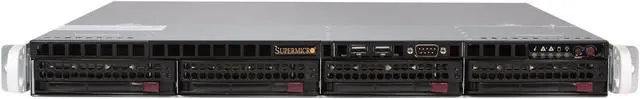 Alt view image 2 of 8 - SUPERMICRO SYS-5017R-MTRF 1U Rackmount Server Barebone LGA 2011 Intel C602 DDR3 1600/1333/1066