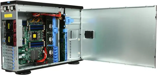 Alt view image 5 of 10 - SUPERMICRO SYS-7047R-TRF 4U Rackmountable / Tower Server Barebone Dual LGA 2011 Intel C602 DDR3 1600/1333/1066/800