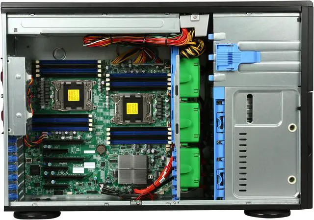 Alt view image 6 of 10 - SUPERMICRO SYS-7047R-TRF 4U Rackmountable / Tower Server Barebone Dual LGA 2011 Intel C602 DDR3 1600/1333/1066/800