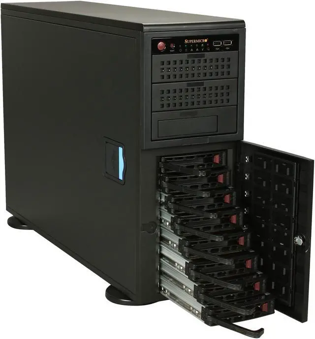 Alt view image 9 of 10 - SUPERMICRO SYS-7047R-TRF 4U Rackmountable / Tower Server Barebone Dual LGA 2011 Intel C602 DDR3 1600/1333/1066/800