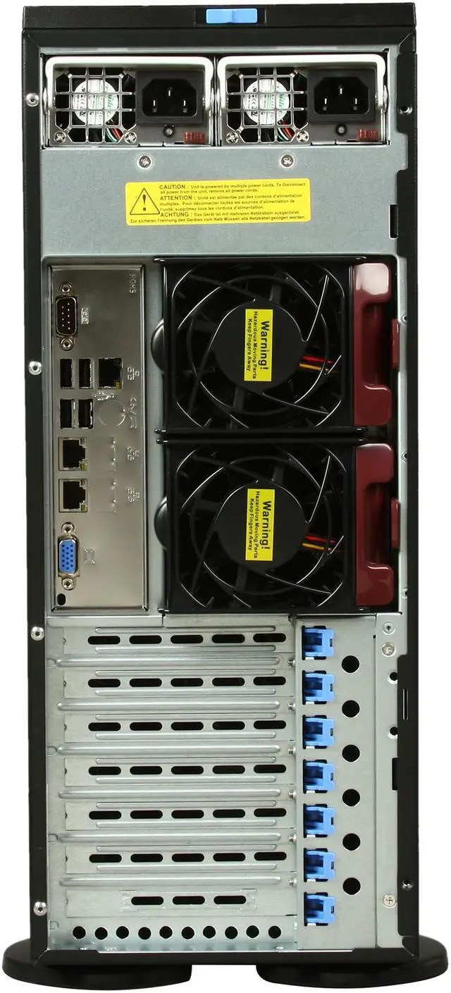 Alt view image 8 of 10 - SUPERMICRO SYS-7047R-TRF 4U Rackmountable / Tower Server Barebone Dual LGA 2011 Intel C602 DDR3 1600/1333/1066/800