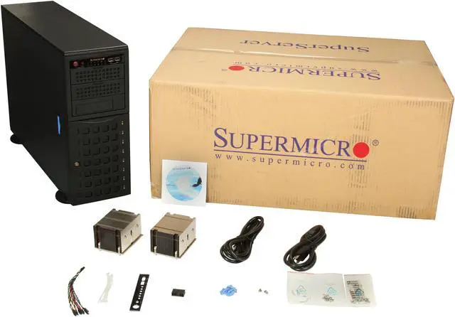 Alt view image 10 of 10 - SUPERMICRO SYS-7047R-TRF 4U Rackmountable / Tower Server Barebone Dual LGA 2011 Intel C602 DDR3 1600/1333/1066/800