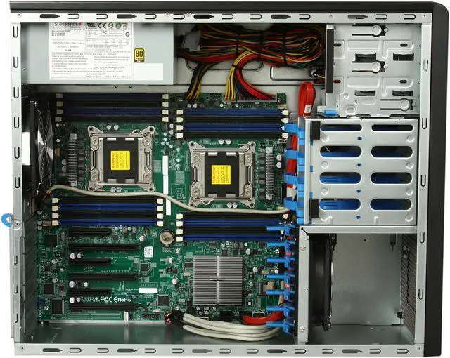 Alt view image 6 of 9 - SUPERMICRO SYS-7037A-I Mid-Tower Server Barebone Dual LGA 2011 Intel C602 DDR3 1600/1333/1066/800