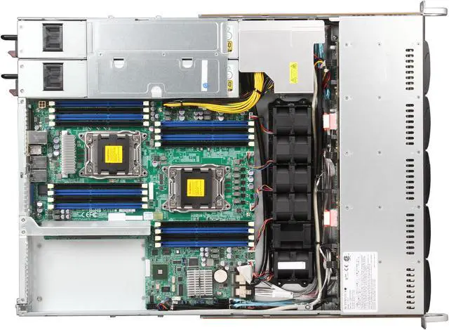 Alt view image 6 of 8 - SUPERMICRO SYS-1027R-N3RF 1U Rackmount Server Barebone Dual LGA 2011 Intel C606 DDR3 1600/1333/1066/800