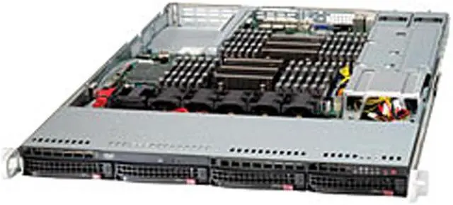 Main image of SUPERMICRO SYS-6017R-N3RFT+ 1U Rackmount Server Barebone Dual LGA 2011 Intel C606 DDR3 1600/1333/1066/800