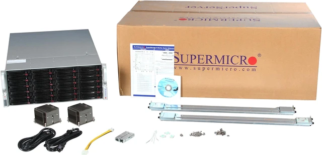 Alt view image 7 of 7 - SUPERMICRO SSG-6047R-E1R24N 4U Rackmount Server Barebone Dual LGA 2011 Intel C602 DDR3 1600/1333/1066/800
