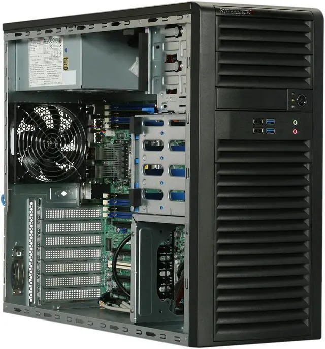 Alt view image 7 of 9 - SUPERMICRO SYS-5037A-i Mid-Tower Server Barebone LGA 2011 Intel C602 1866 / 1600 / 1333 / 1066 MHz ECC DDR3 SDRAM 72-bit, 240-pin gold-plated DIMMs