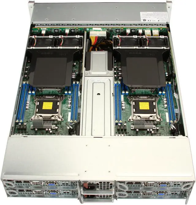 Alt view image 5 of 7 - SUPERMICRO SYS-2027TR-HTRF+ 2U Rackmount Server Barebone (Four Nodes) Dual LGA 2011 (Per Node) Intel C602 DDR3 1600/1333/1066/800
