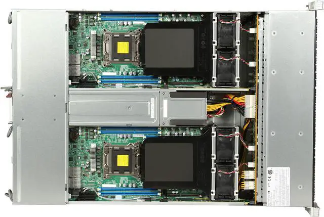 Alt view image 6 of 7 - SUPERMICRO SYS-2027TR-HTRF+ 2U Rackmount Server Barebone (Four Nodes) Dual LGA 2011 (Per Node) Intel C602 DDR3 1600/1333/1066/800
