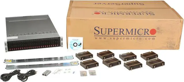 Alt view image 7 of 7 - SUPERMICRO SYS-2027TR-HTRF+ 2U Rackmount Server Barebone (Four Nodes) Dual LGA 2011 (Per Node) Intel C602 DDR3 1600/1333/1066/800