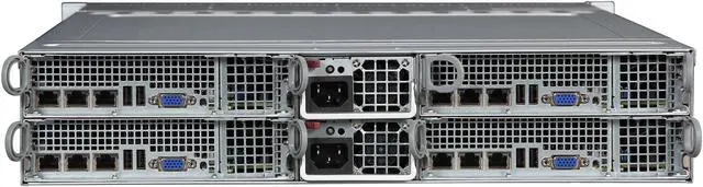 Alt view image 4 of 7 - SUPERMICRO SYS-6027TR-HTRF+ 2U Rackmount Server Barebone (Four Nodes) Dual LGA 2011 (Per Node) Intel C602 DDR3 1600/1333/1066/800