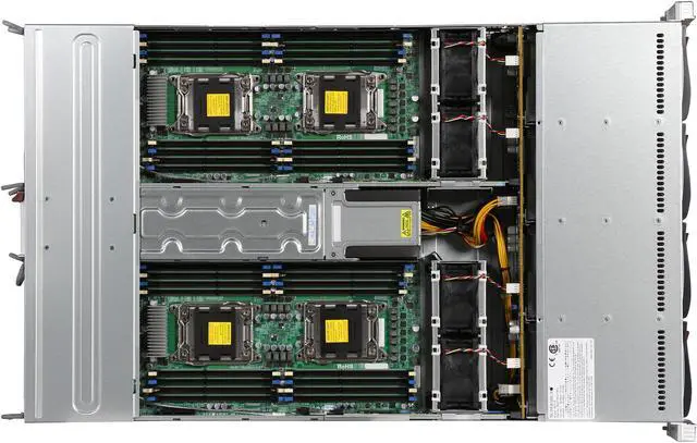 Alt view image 6 of 7 - SUPERMICRO SYS-6027TR-HTRF+ 2U Rackmount Server Barebone (Four Nodes) Dual LGA 2011 (Per Node) Intel C602 DDR3 1600/1333/1066/800
