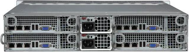 Alt view image 4 of 7 - SUPERMICRO SYS-6027TR-H71RF+ 2U Rackmount Server Barebone (Four Nodes) Dual LGA 2011 (Per Node) Intel C602 DDR3 1600/1333/1066/800