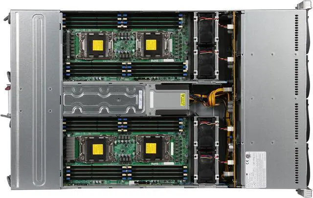 Alt view image 6 of 7 - SUPERMICRO SYS-6027TR-H71RF+ 2U Rackmount Server Barebone (Four Nodes) Dual LGA 2011 (Per Node) Intel C602 DDR3 1600/1333/1066/800